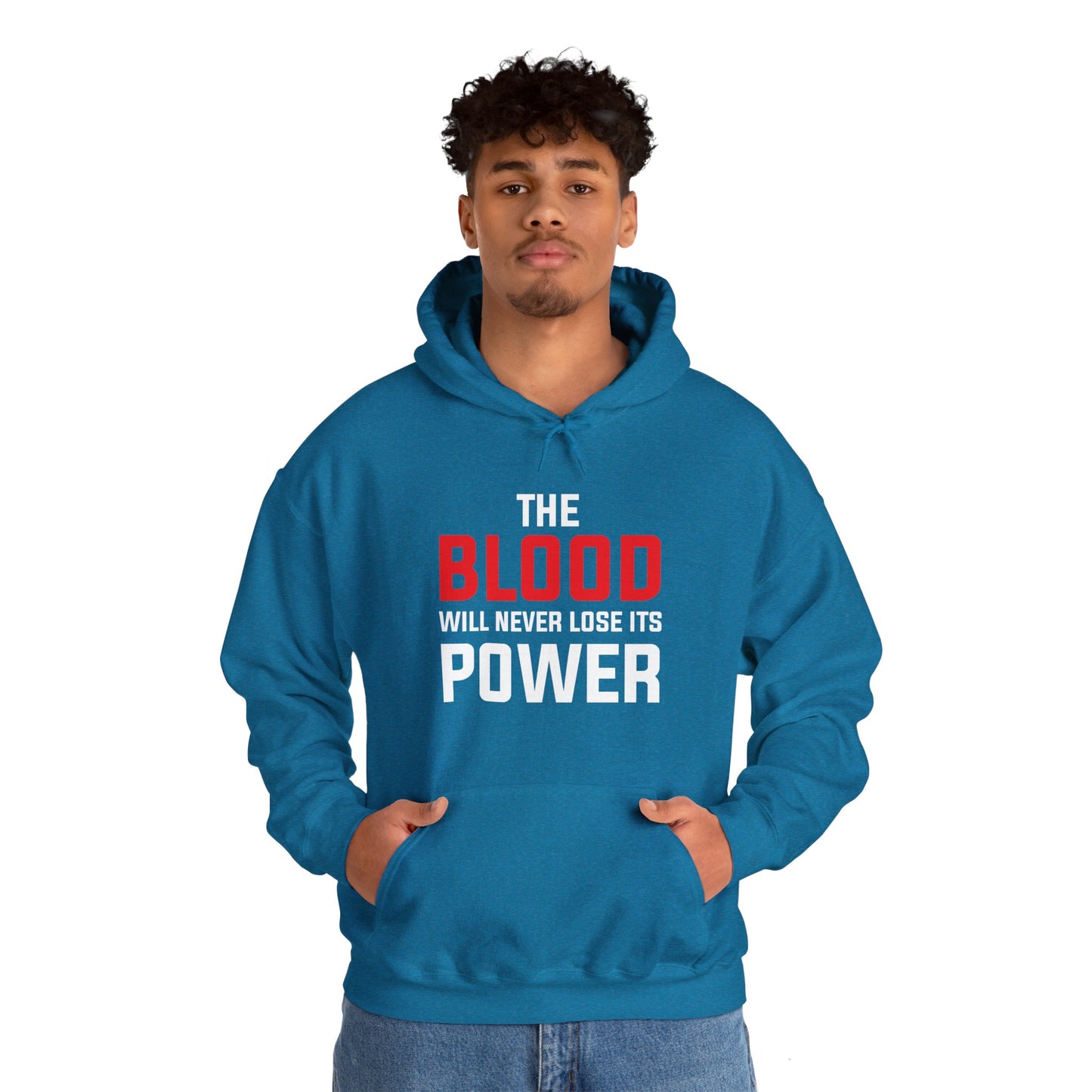 The Blood Will Never Lose Its Power Unisex Heavy Blend™ Hooded Sweatshirt