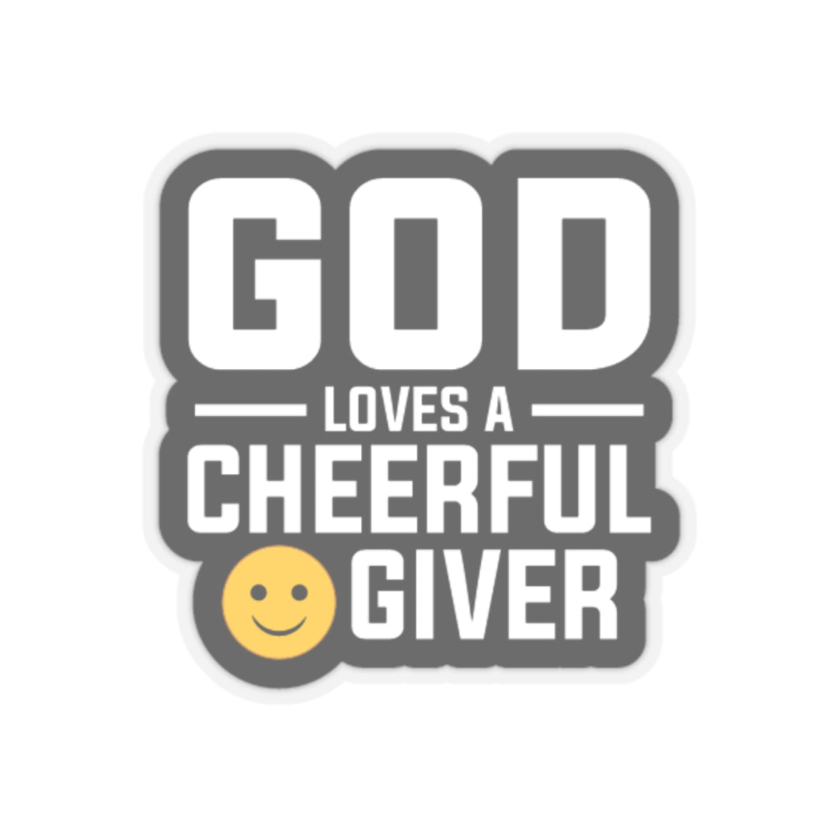 God's Love A Cheerful Giver Kiss-Cut Stickers