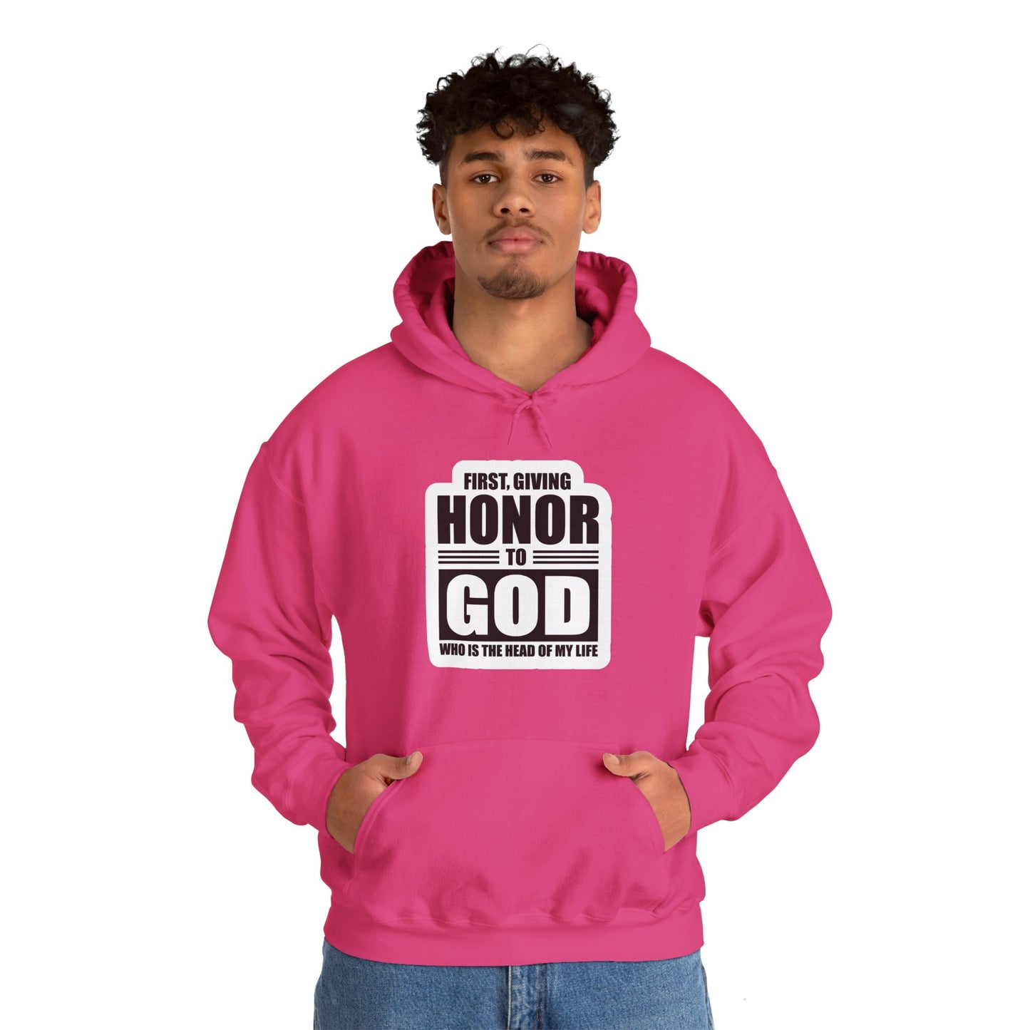 First, Giving Honor To GOD Who Is The Head Of My Life Unisex Heavy Blend™ Hooded Sweatshirt