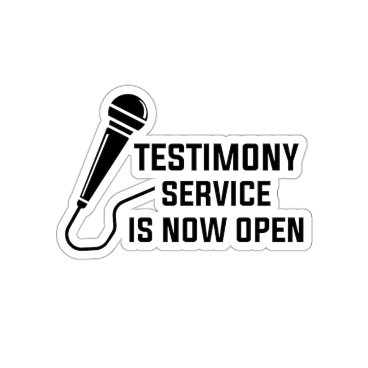 Testimony Service Kiss-Cut Stickers