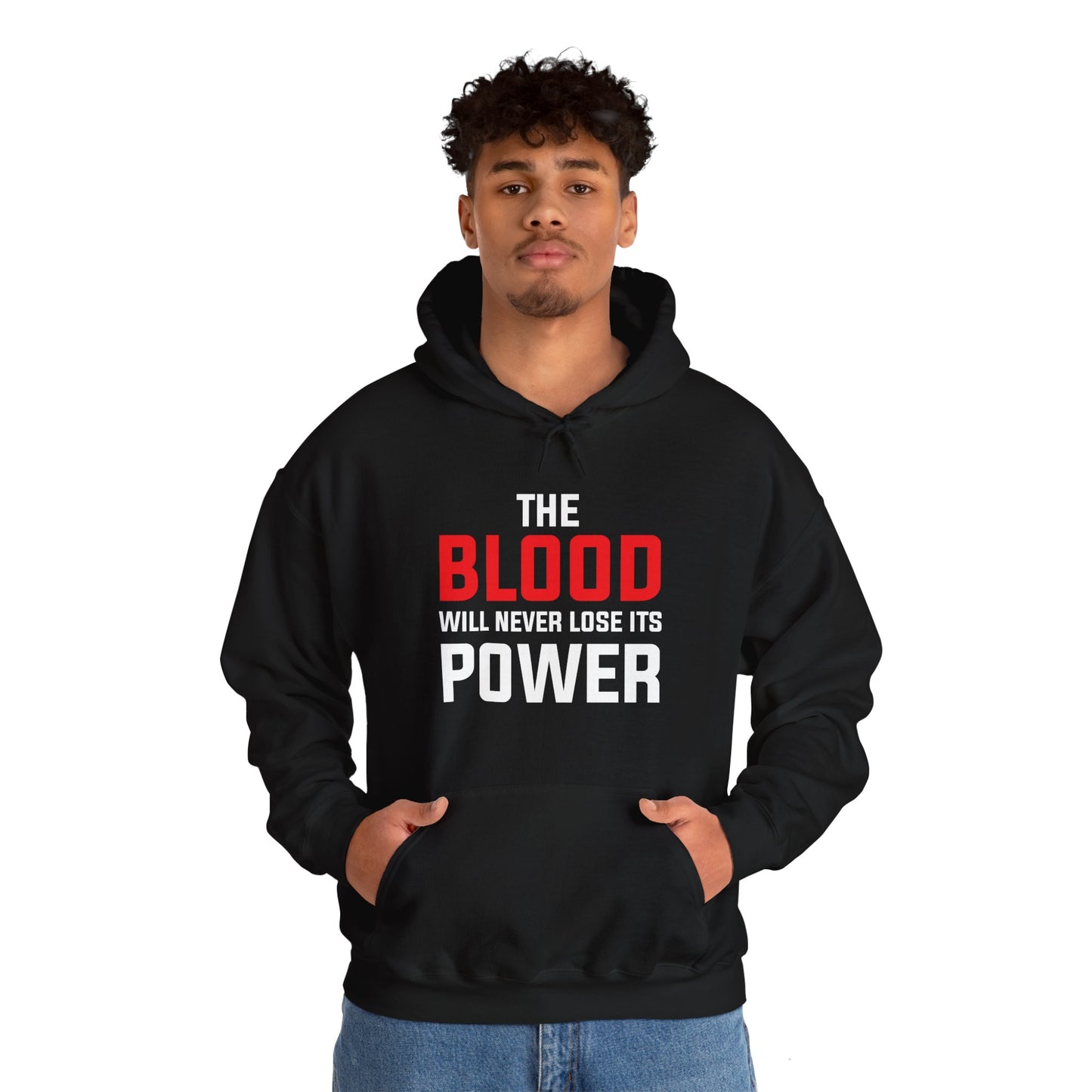 The Blood Will Never Lose Its Power Unisex Heavy Blend™ Hooded Sweatshirt