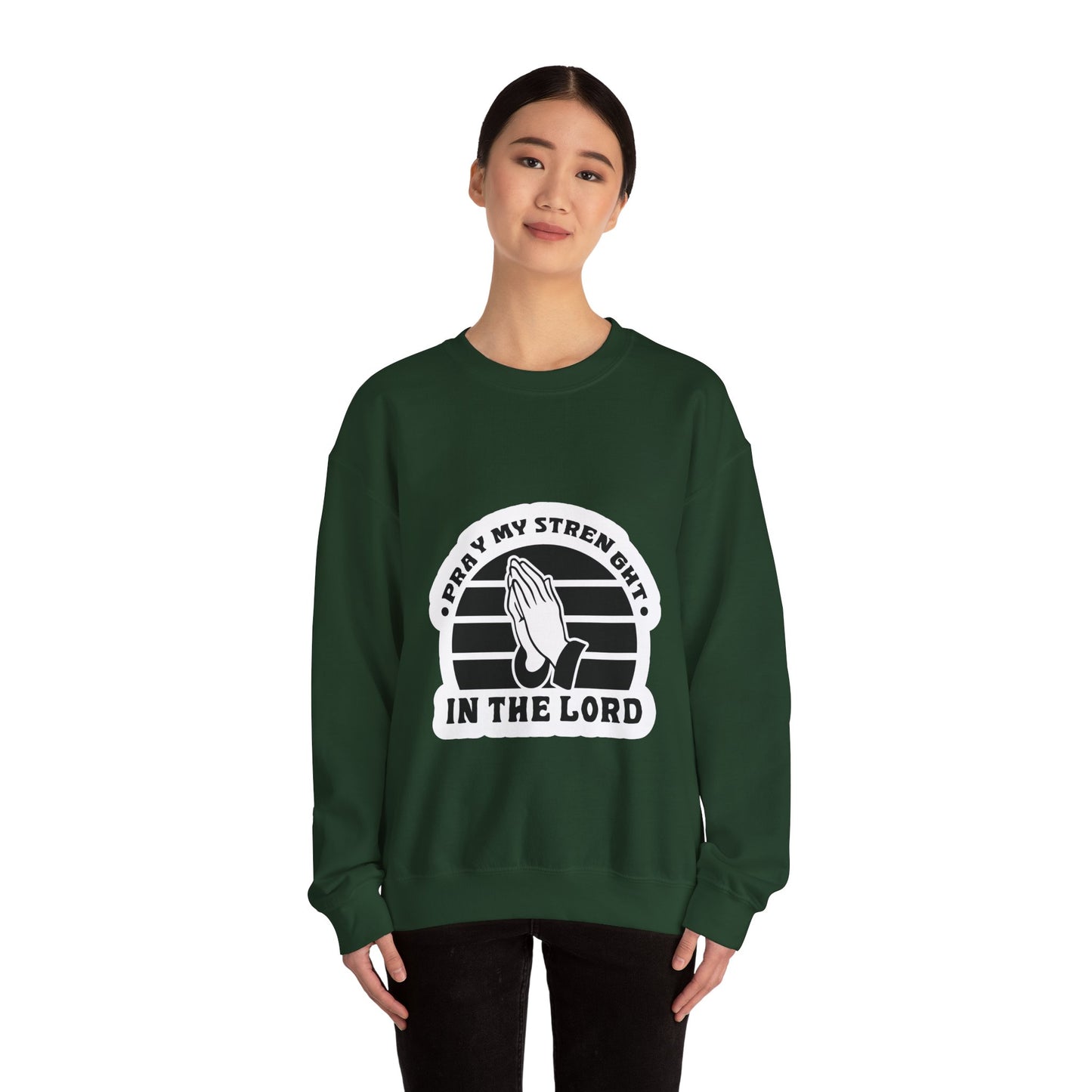 Pray My Strength In The Lord Unisex Heavy Blend™ Crewneck Sweatshirt