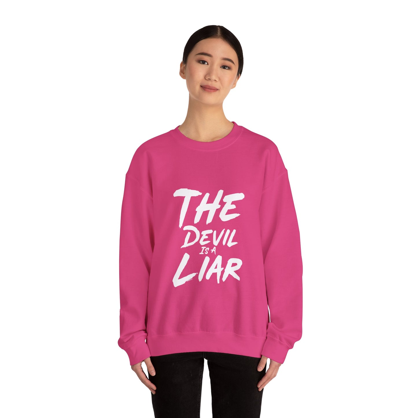 The Devil Is A Liar Unisex Heavy Blend™ Crewneck Sweatshirt