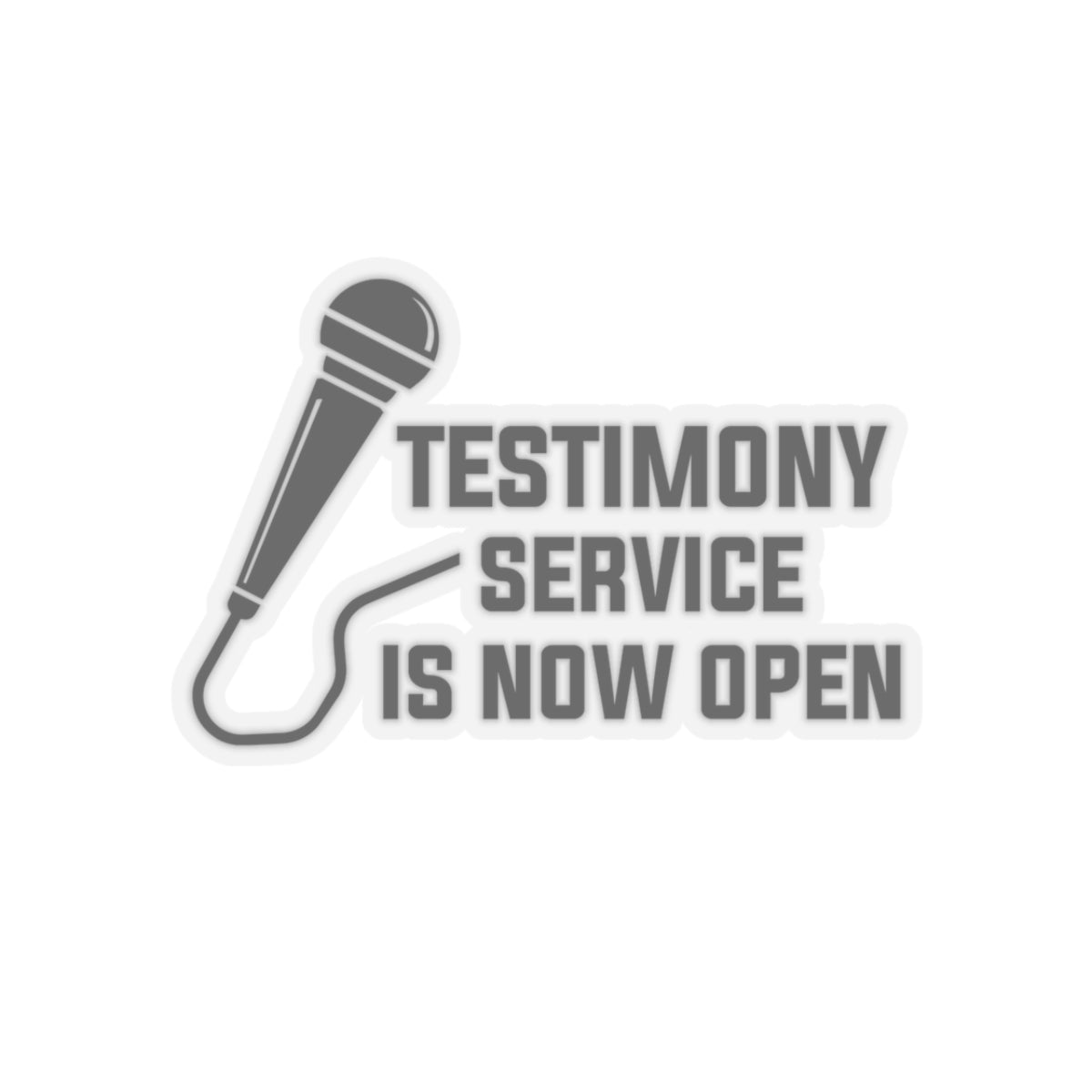 Testimony Service Kiss-Cut Stickers