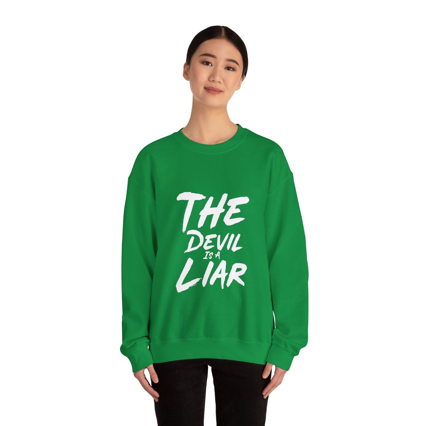 The Devil Is A Liar Unisex Heavy Blend™ Crewneck Sweatshirt