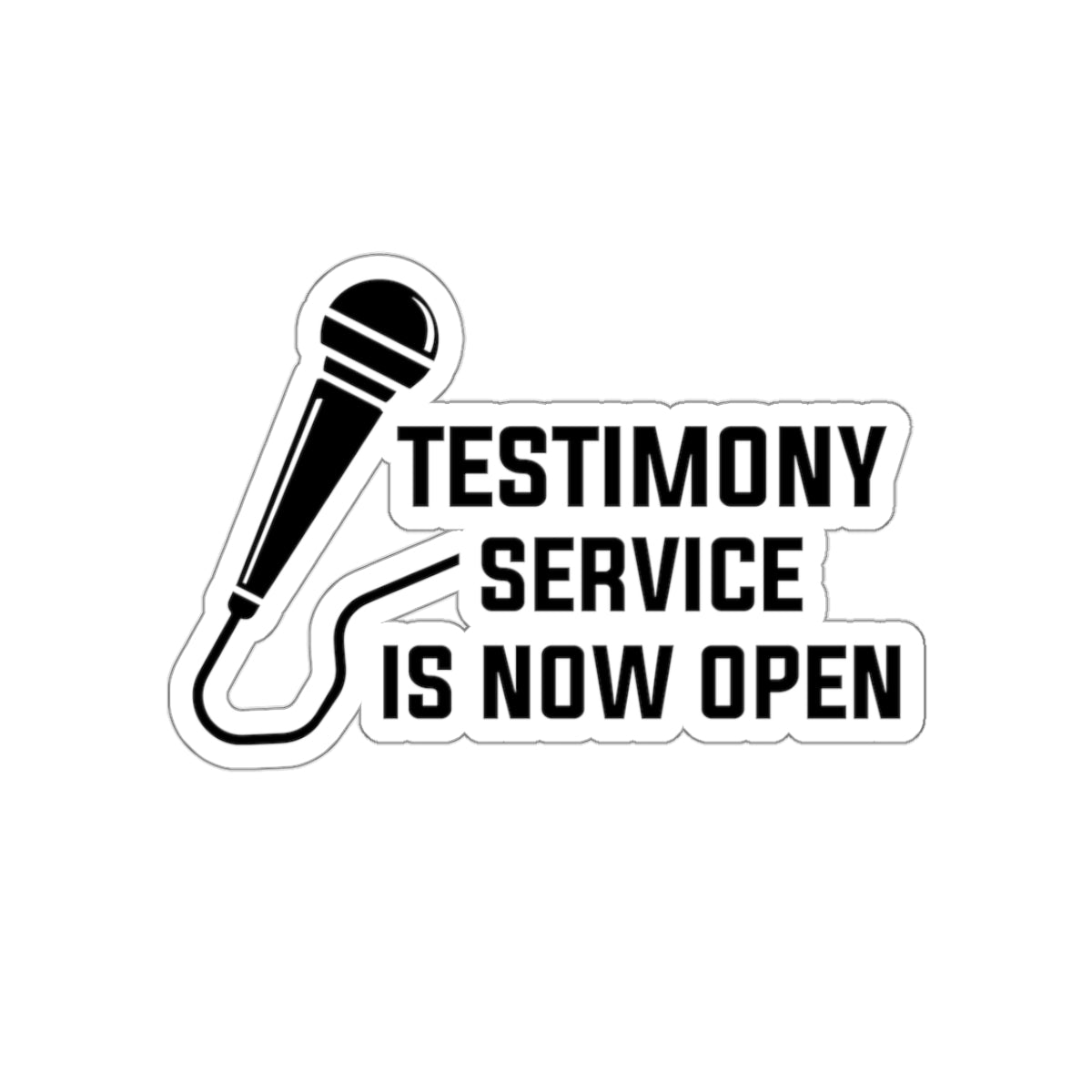 Testimony Service Kiss-Cut Stickers