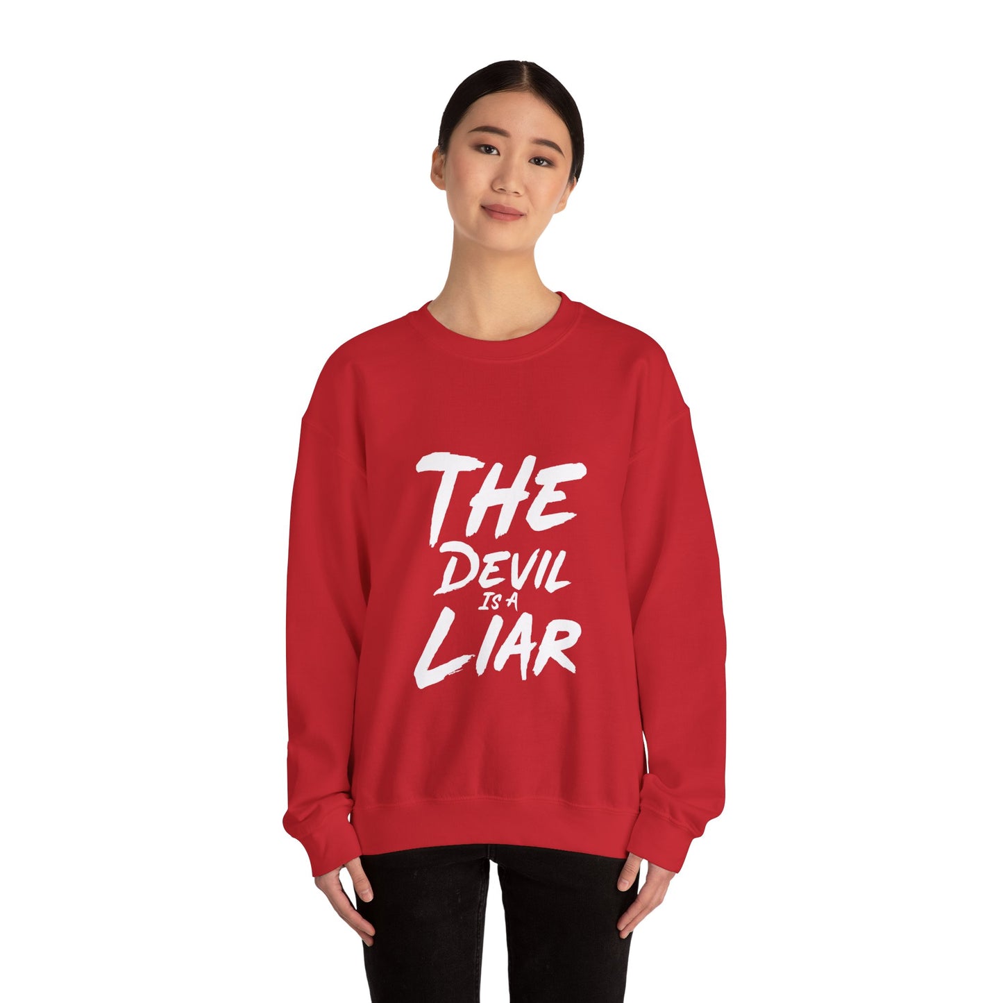 The Devil Is A Liar Unisex Heavy Blend™ Crewneck Sweatshirt