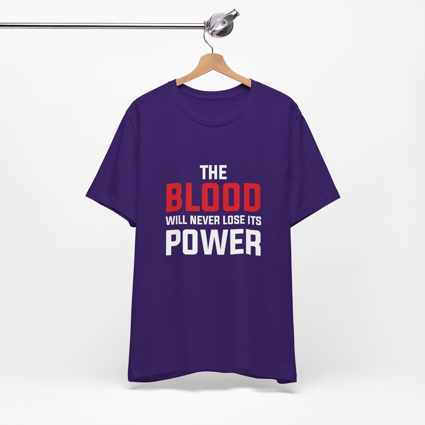 The Blood Will Never Lose Its Power Unisex Jersey Short Sleeve Tee