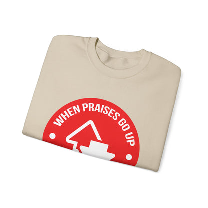 When Praises Go Up Blessings Come Down Unisex Heavy Blend™ Crewneck Sweatshirt