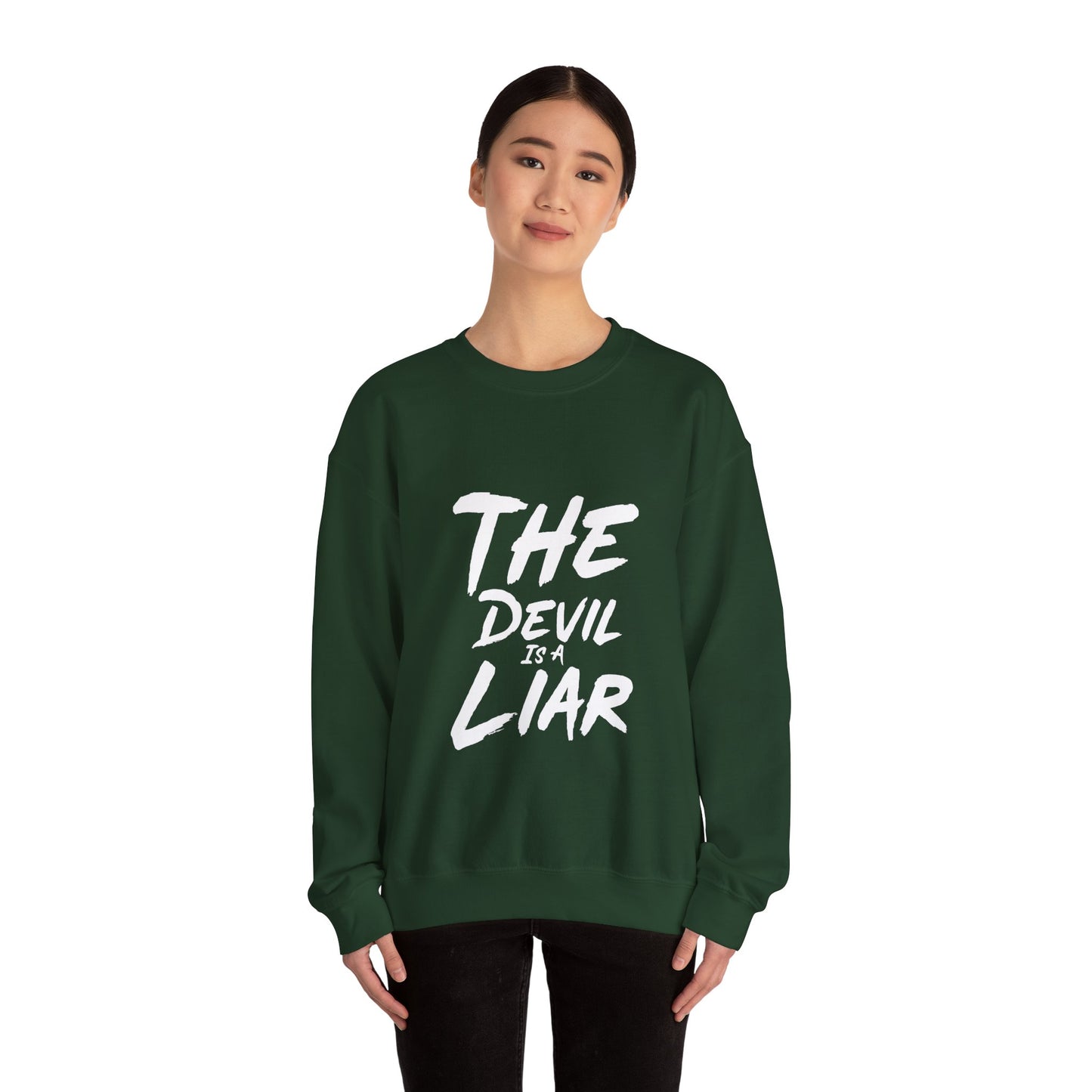 The Devil Is A Liar Unisex Heavy Blend™ Crewneck Sweatshirt